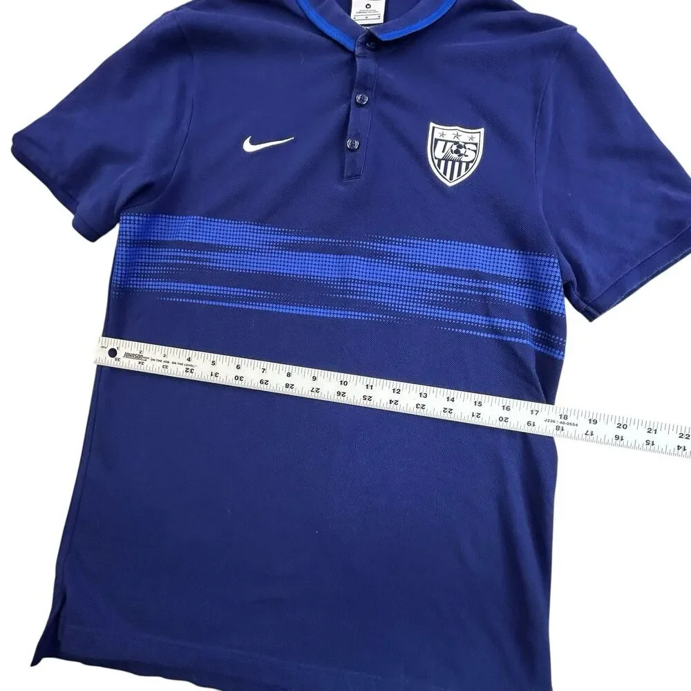 Nike US Soccer Team Polo Shirt Mens Size Medium Blue US National Team Training - Picture 6 of 7